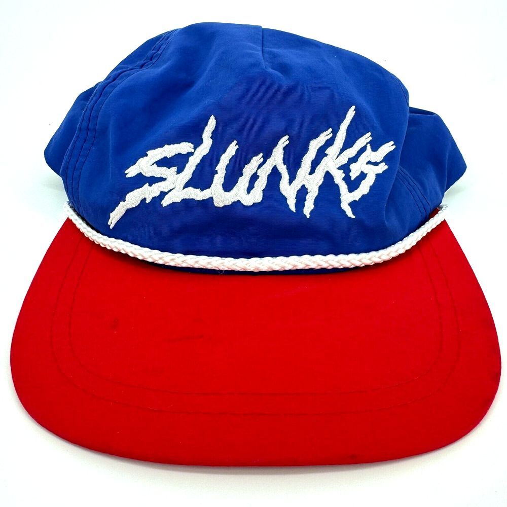 Slunks Hat Red White Blue Rope Snapback Adjustable Swimwear Volleyball Rare